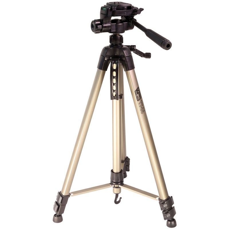 VidPro Heavy Duty 3-Section Aluminum Tripod with 3-Way Pan & Tilt Head, 66" Max Height - Image 2
